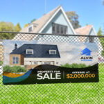 Real Estate Mesh Banner | Real Estate Mesh Banner with Mesh Vinyl Banner 8 oz. material and Waterproof, wind-resistant, great for using outdoors | Print Magic