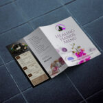 Restaurant Spa & Salon Half Fold Menus Premium Stock Restaurant cafe meal delivery fast food custom take out economical branding promotion | PrintMagic