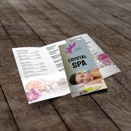 Restaurant Spa & Salon Tri Fold Menus Premium Stock Restaurant cafe meal delivery fast food custom take out economical branding promotion | PrintMagic