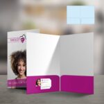Velvet Soft Touch Presentation Folders | Standard Both Pockets Horizontal Business Card Slits Left Pockets With Premium Cardstock Paper stock and Silk Lamination | Print Magic