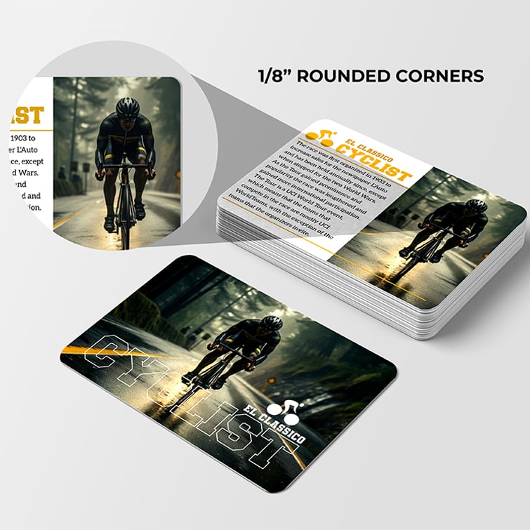 Silk Horizontal Full Color Rounded Corners Trading Cards Collectible Pokemon Sports Superheros TOPPS Marvel | PrintMagic