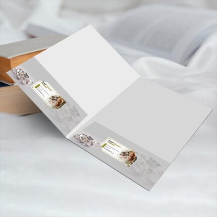 Silk Laminated On Both Pocket Horizontal Business Card Slit Fashion Beauty Natural Premium Stock High Quality Business Stationary events business | Printmagic