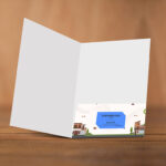Silk Laminated On Right Pocket Horizontal Business Card Slit High Quality Business Stationary Education suppliers manufacturer exporters traders event | Printmagic