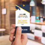 Slim Business Cards | Slim Business Card Vertical Restaurants Hotel Industry with Thick, premium card stock in glossy and uncoated varieties | PrintMagic