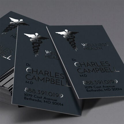 Spot UV Business Cards | Spot UV Business Cards Vertical Health Care | PrintMagic