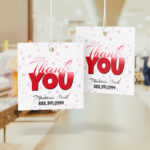 Spot UV Hang Tags | Square Spot UV Hang Tags | Spot UV Custom Retail Square Hang Tags |Premium Price Tags| Hang Tag Printing | PrintMagic