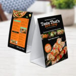 Standard Table Tent Premium Stock Restaurants Bars Spa Salons Retail Outlets Departmental StoresGyms Boutiques Eateries Real Estate Product Promotions Menus Branding | PrintMagic