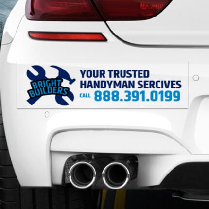 Bumper Stickers | Vinyl Matte Sticker(4mil Vinyl Matte) Paper stock printed front side Handyman Services Decals | PrintMagic