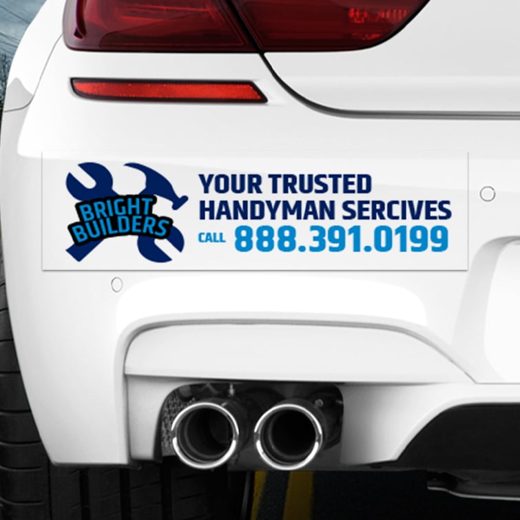 Vehicle-Vinyl-Bumper-Stickers.jpg Bumper Stickers | Vinyl Matte Sticker(4mil Vinyl Matte) Paper stock printed front side Handyman Services Decals | PrintMagic