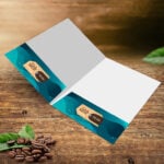 Velvet Soft Touch On Both Pocket Horizontal Business Card Slit Restaurant Business Stationary suppliers manufacturer exporters traders events business | Printmagic