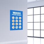 Repositionable Wall Decals | Wall Decal Wellness and safety covid | Printed on Color Front Only with Opaque Adhesive - 8 mil | Print Magic
