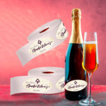 Wine Labels Oval Unwind Right White BOPP Beer Waterproof weddings bachelorette Champagne cut to size roll labels High Quality Stock various size shapes | Printmagic