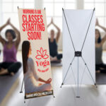 X Banner Stands vinyl indoor outdoor conferences events sales Openings backdrops signs cutouts exhibitions branding marketing promotion Premium Quality | Printmagic