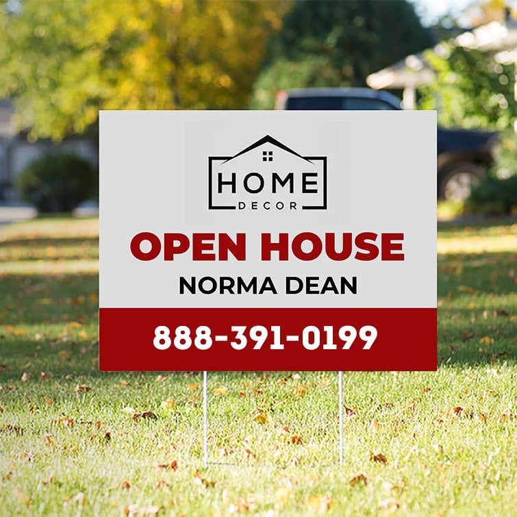 Yard-Sign.jpg Yard Signs | Corrugated Plastic 4mm Material Open House Yard Signs | Print Magic