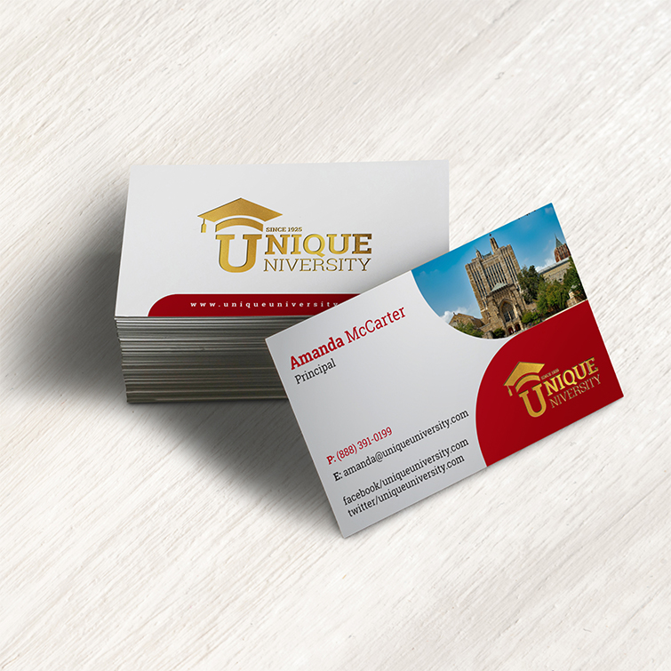 Education Printing Products 2 Education Foil Business Cards