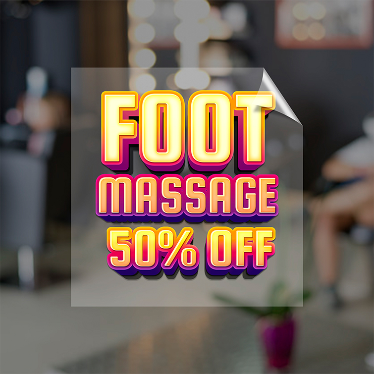 Spa and Salon Printing 11 SPA Clear Window Decals