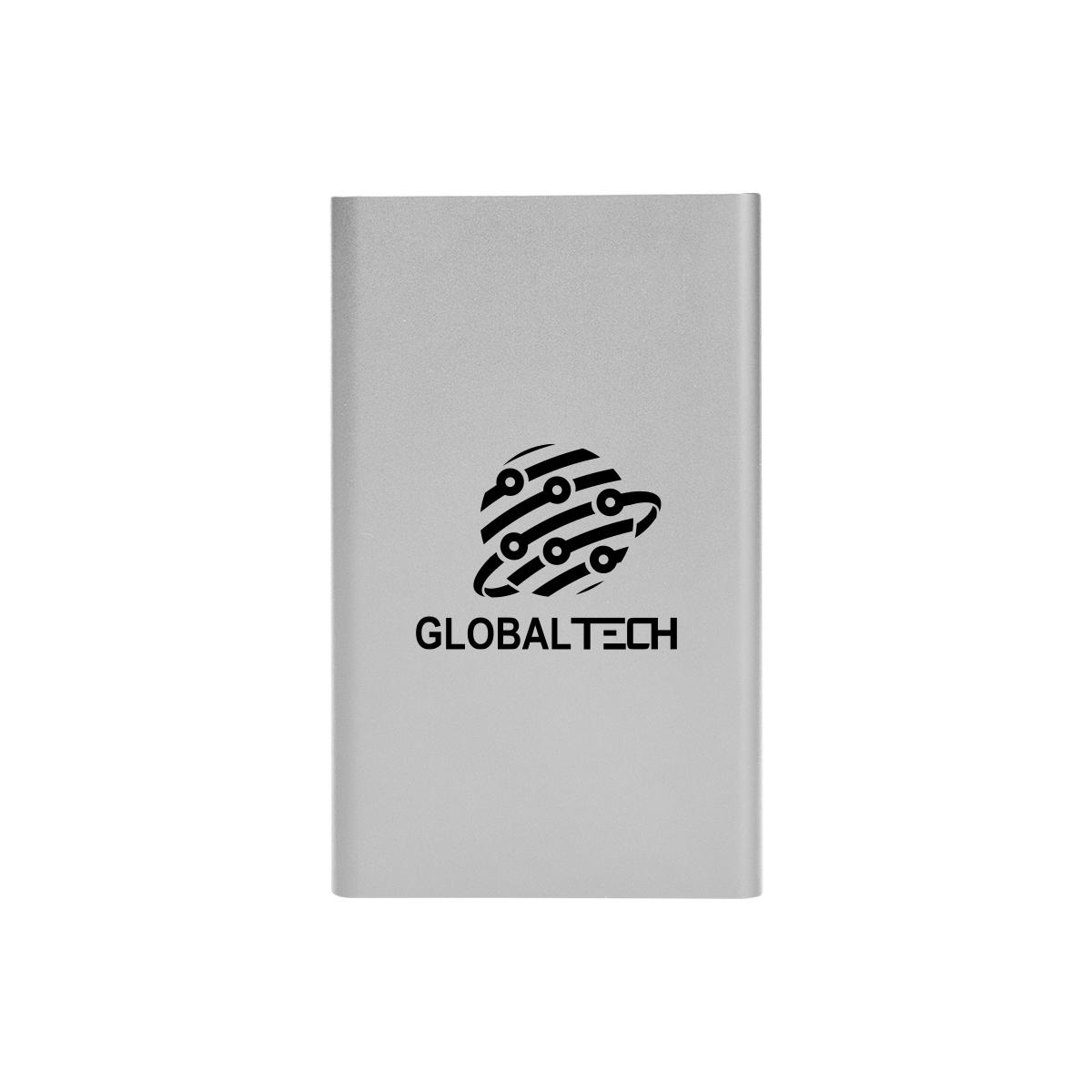 PR30004 3 SILVER DECORATED UL Listed Slim Power Bank 2.0 1