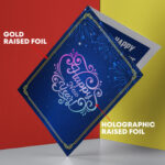 Dual Raised Gold Foil with Silver Foil Greeting Cards Real Estate Gifts Retail