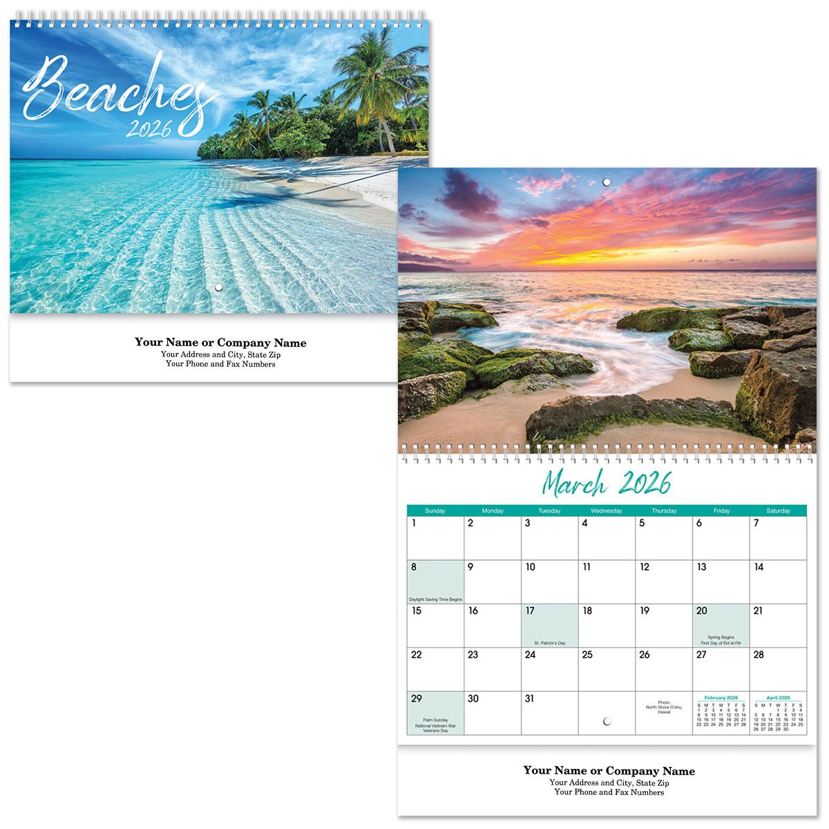 PR25323-Beaches-Spiral-Wall-Calendar-1.jpg PR25323 Beaches Spiral Wall Calendar 1