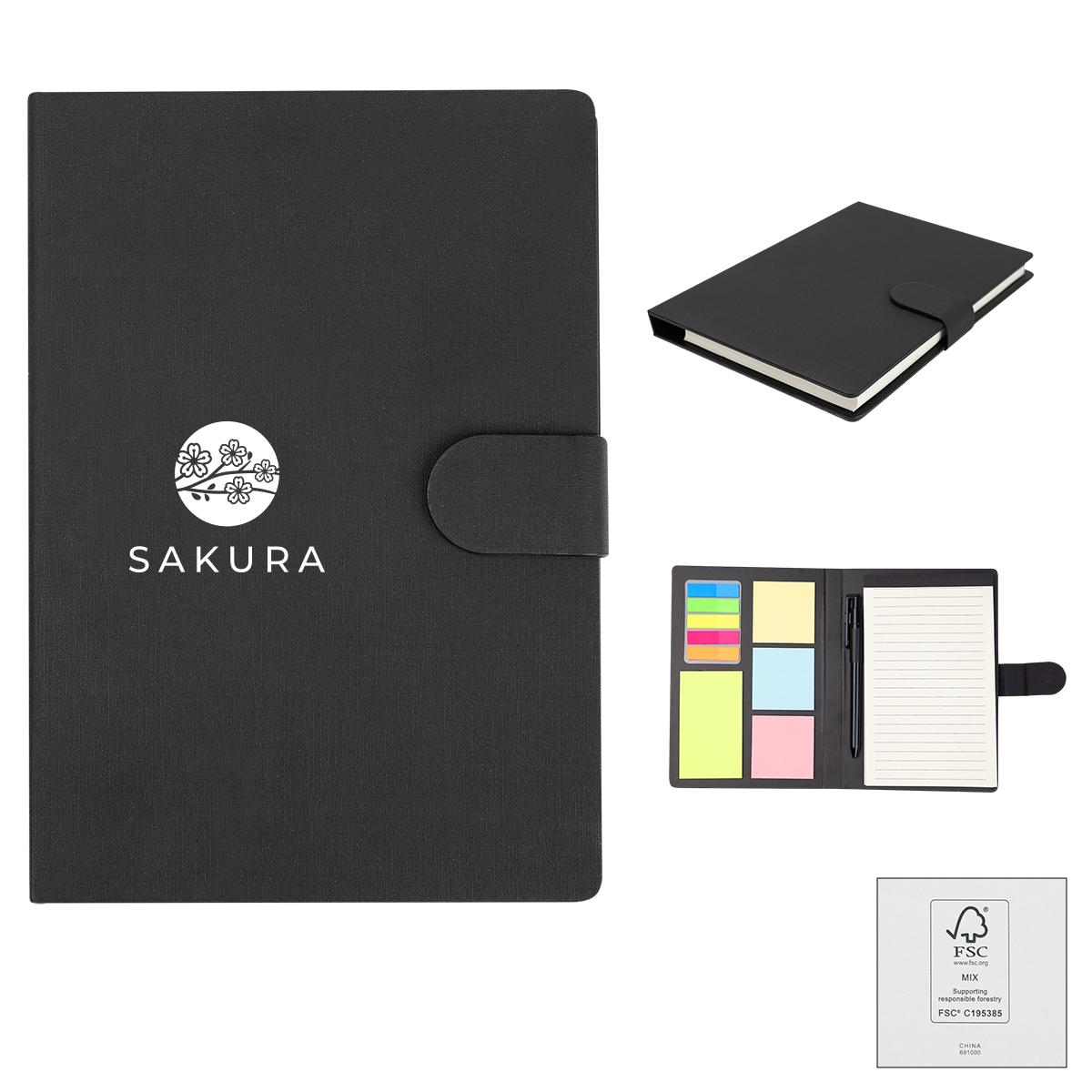 PR28649-Taylor-Padfolio-With-Sticky-Notes-Flags-1.jpg PR28649 Taylor Padfolio With Sticky Notes Flags 1