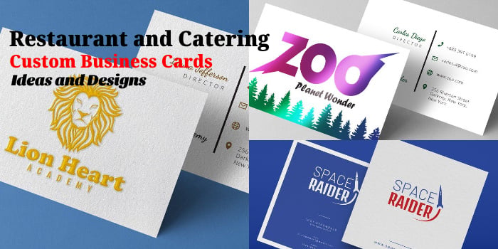 Restaurant and Catering Business Card Design Ideas for Printing