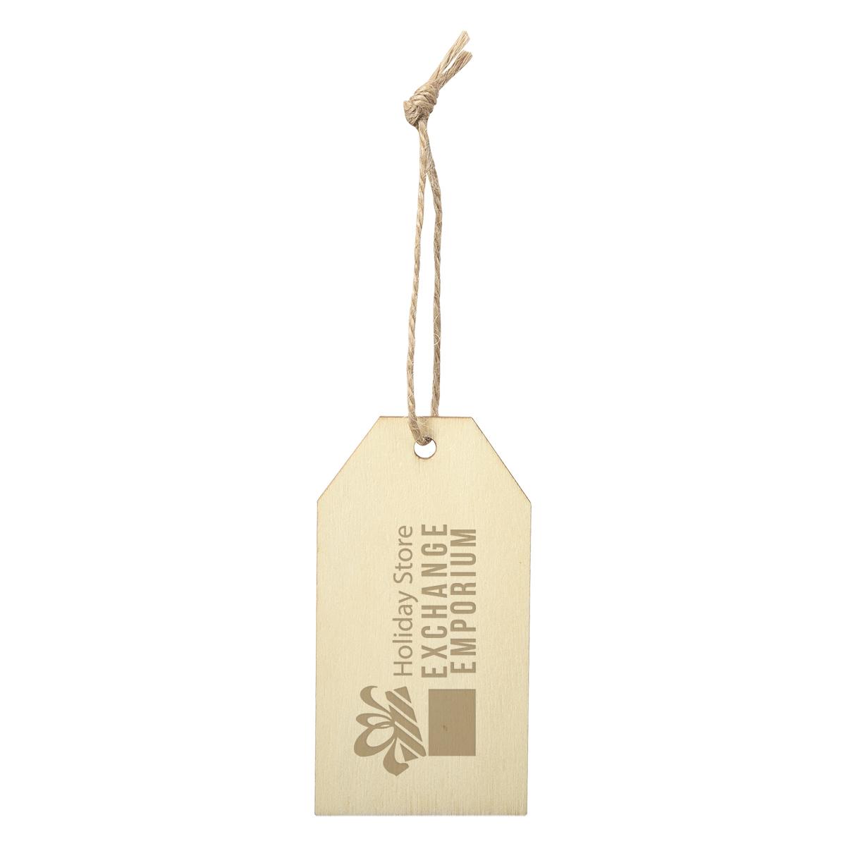 PR31211 1 WOOD COLOR DECORATED Wood Ornament Gift Tag
