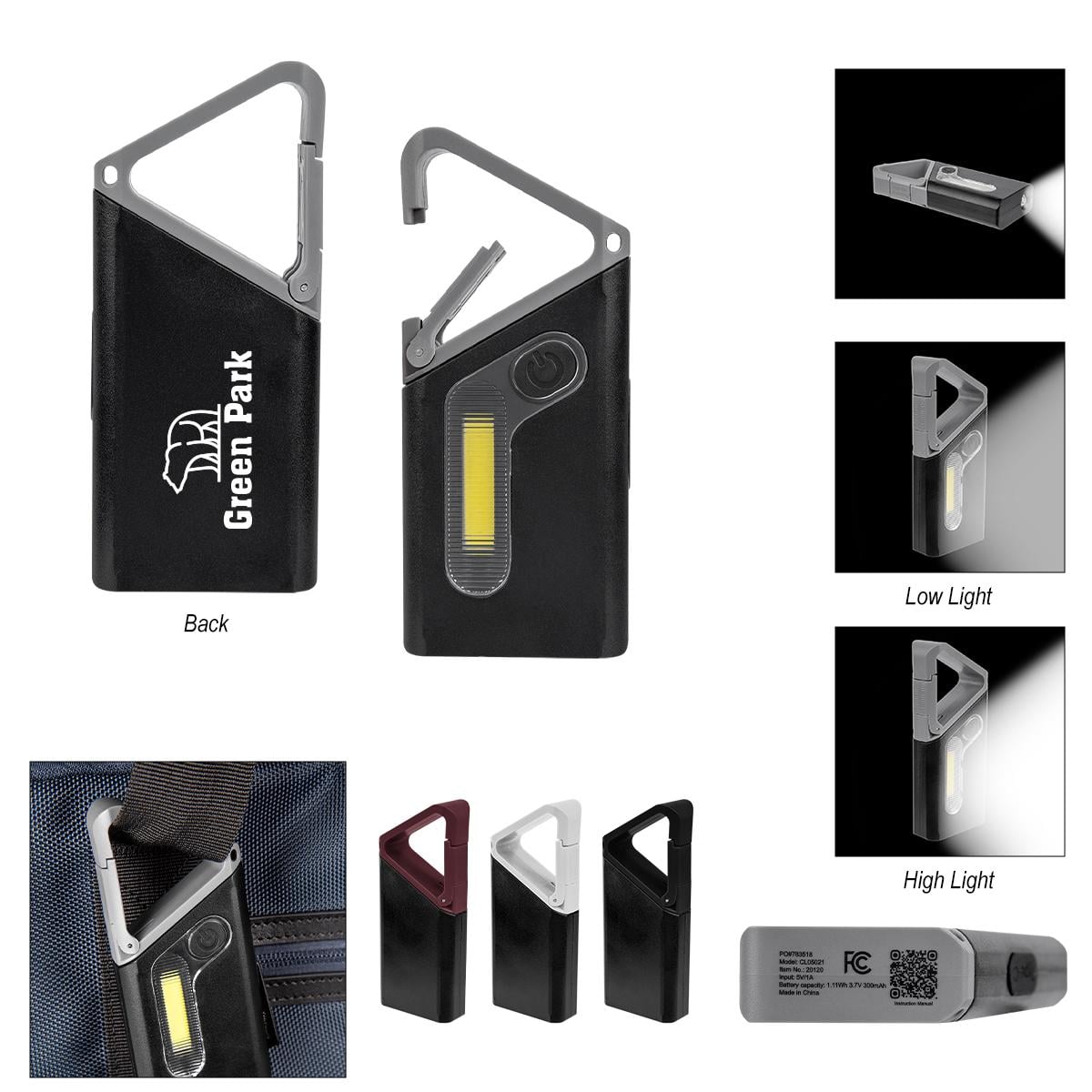 PR31253-Clip-N-Grow-Rechargeable-Carabiner-COB-Flashlight.jpg PR31253 Clip N Grow Rechargeable Carabiner COB Flashlight