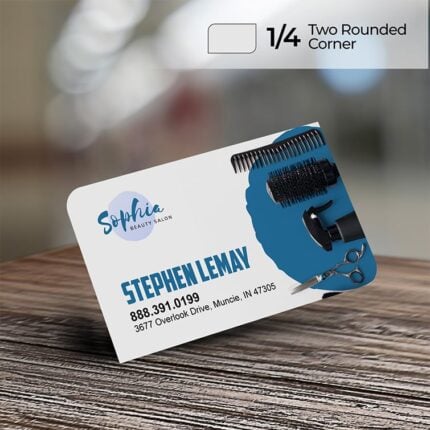 Two Rounded Business Card Print Horizontal salon and spa