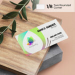 Two Rounded Corner Business Cards | 3 size options in square or rectangle shapeand High-shine Standard and Premium Glossy paper stock | PrintMagic
