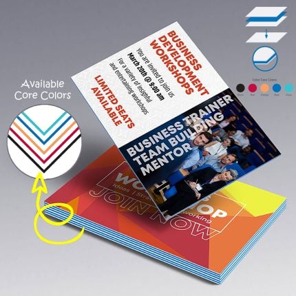 Blue Color Core Ultra Thick Invitation Cards Premium Stock Business Retail Invites | PrintMagic