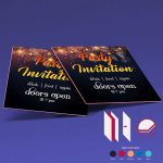 Red Color Core Ultra Thick Invitation Cards Premium Stock Business Party Celebrations Opening Invites | PrintMagic