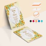 Orange Color Core Thick Invitation Cards Premium Stock Business Party Celebrations Wedding Save the Date Special Occasions Invites | PrintMagic
