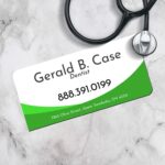 Medical Dentist Two Rounded Corners Slim Business Cards Horizontal