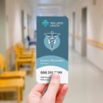 Healtcare Two Rounded Corners Slim Business Cards Vertical