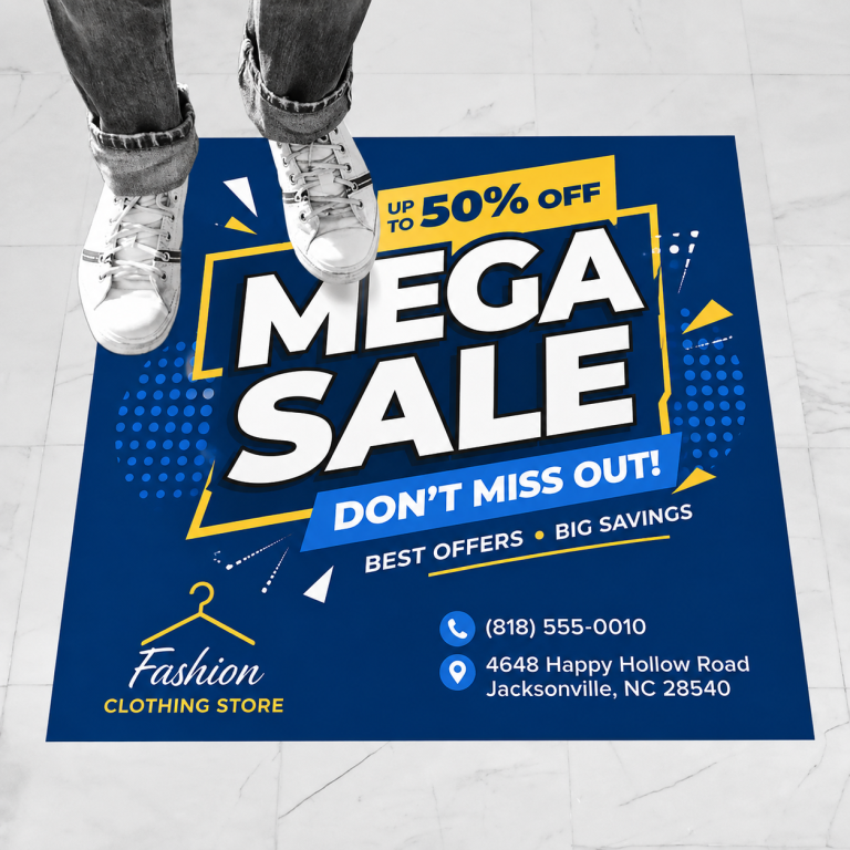 Printed Vinyl Floor Decals and Graphics Printing | PrintMagic