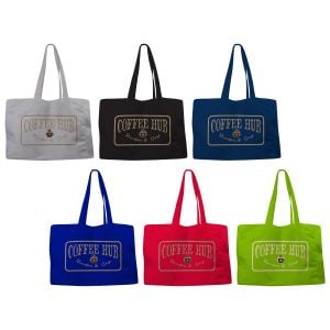 PR36379 Toddy Gear 14 x 10 x 5 Poly Canvas 5 Panel Tote with 5 Gusset