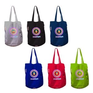 PR36383 Toddy Gear 8 x 10 x 5 Poly Canvas 5 Panel Tote with 5 Gusset