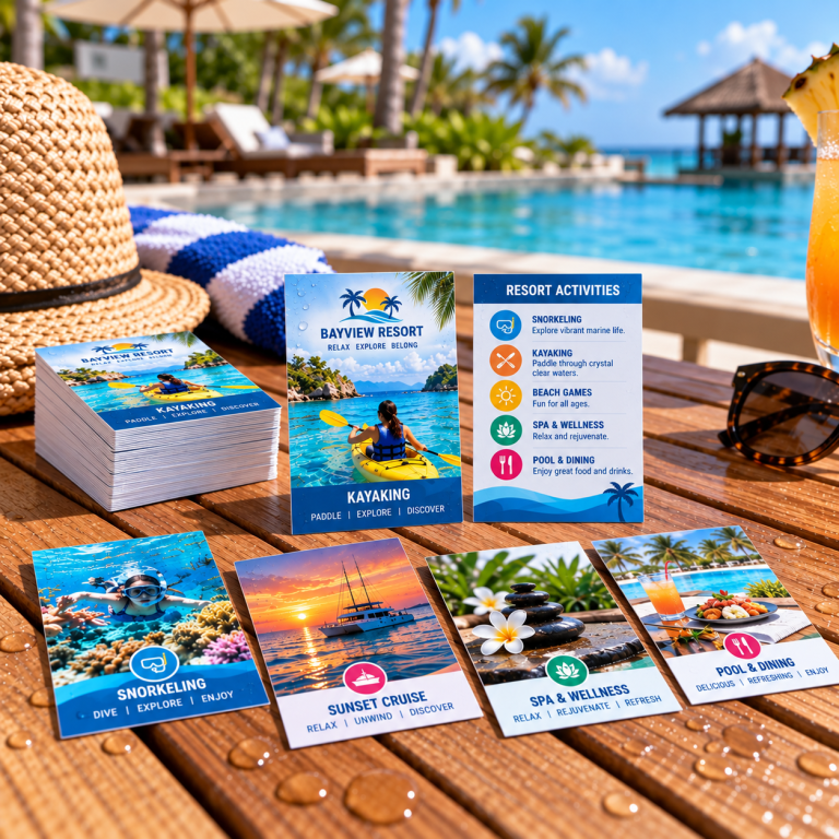 Resort Pool Activities Trading Cards Water Sports Businesses TCG | PrintMagic