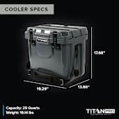 PR36431 Arctic Zone Titan Pro 25QT Hard Cooler