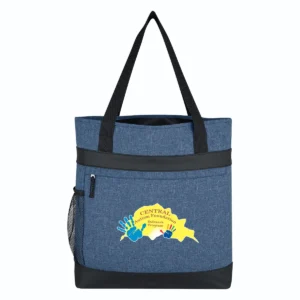 Custom Promotional Products 6 PR21799 1 BLUE DECORATED Hidden Zipper Outing Tote Bag