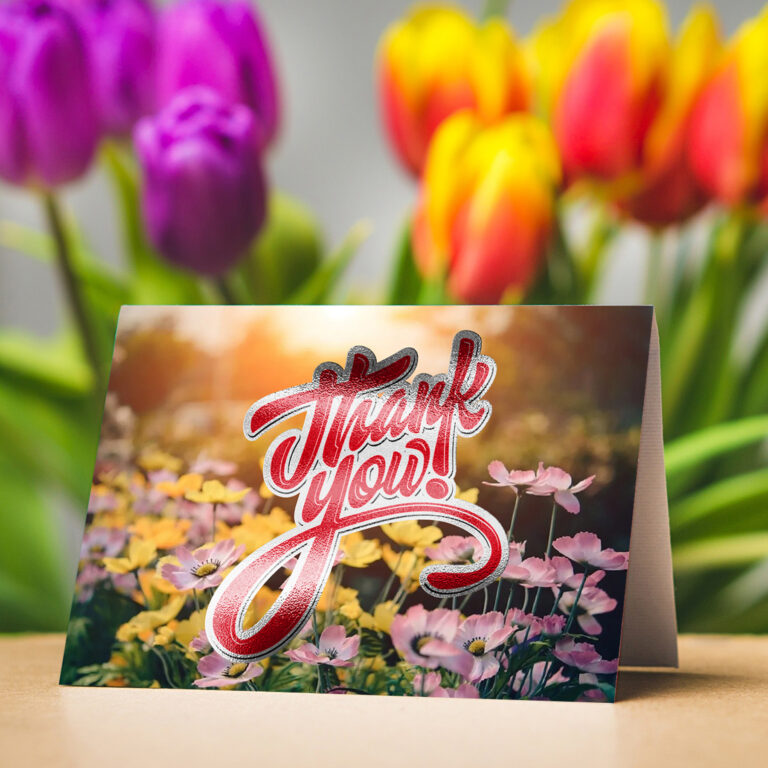 folded akuafoil greeting cards, folded aqufoil greeting cards, custom foil cards