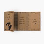Brown Kraft Folded Greeting Cards Printing | Brown Kraft Mothers Day Greeting Cards Folded Score Only In Half-Fold And Thick Brown Kraft Uncoated Paper Stock | PrintMagic