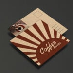 Brown Kraft Postcards Square Direct Mail EDDM Holiday Travel Promotion Marketing Brown Kraft Restaurant Real Estate Personalized Events | Printmagic