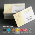 Foil Business Card Flat Gold Foil Designer | Foil Business Cards printing | Specialized Business Cards With Foil On Front Standard Uncoated And Gold Finish | Print Magic