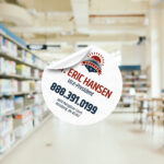 Business Card Stickers | Business Card Sticker Circle Education | PrintMagic