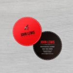 Circle Business Cards | Circle Standard Gloss (14pt C2S) two side printed UV coating both side professional barber and salon Business Card | PrintMagic