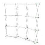 Curve Velcro Fabric Pop Up Display - Trade Show - Aluminum Frame Expanded | PrintMagic