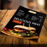 Eco Friendly Natural Menus | Restaurant Premium Natura Menu with Standard Natural Uncoated and FLAT - No Folding & Scoring and printed Full color front and back | Print Magic