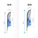 Feather Angled 14ft & 18ft Flags | Printmagic