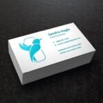 Business Card Blue Foil Designer | Foil Business Cards printing | Specialized Business Cards With Blue Foil On Front | Print Magic